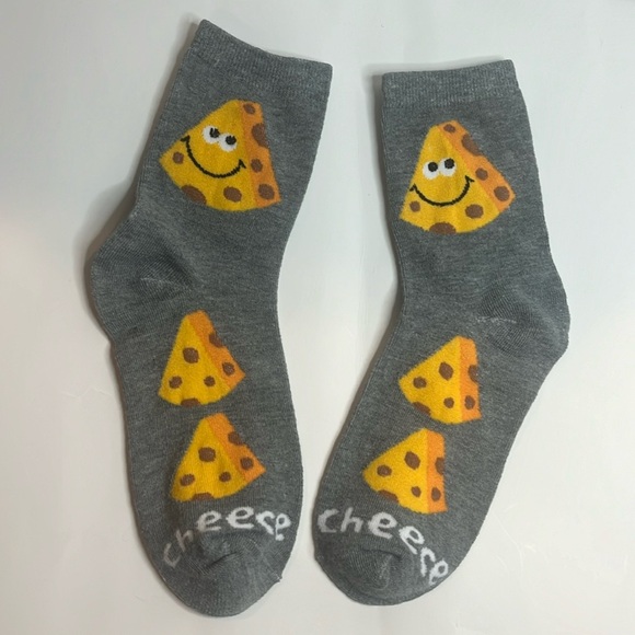 ❤️ Happy Cheese Socks Unisex NWT - Picture 4 of 5